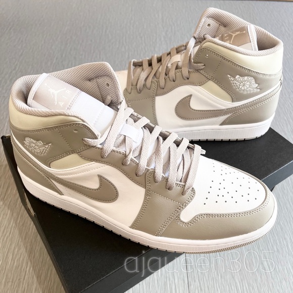 Air Jordan 1 Mid Men’s Linen - Picture 8 of 9
